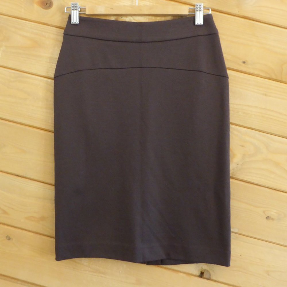 Michael Kors Brown Stretch pencil Straight Skirt Office Lined Zip Back Formal 2